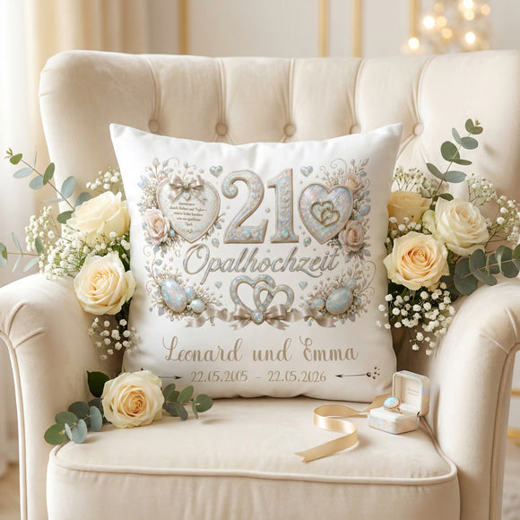 Romantisches Geschenk zur Opalhochzeit mit individueller Personalisierung