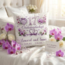 Orchideenhochzeit Kissen personalisiert als romantisches Hochzeitsjubiläum Geschenk