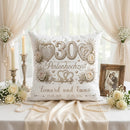 Geschenk zum 30. Hochzeitstag mit elegantem Perlenhochzeit-Design und Namen des Ehepaares