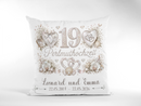 Perlmutthochzeit Kissen personalisiert als romantisches Hochzeitsjubiläum Geschenk