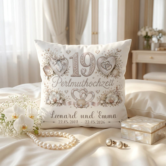 Romantisches Geschenk zur Perlmutthochzeit mit individueller Personalisierung