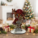 Geldgeschenk Weihnachten mit süßem Rentier und Glasröhrchen