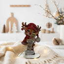 Geldgeschenk Rentier mit roter Weihnachtsmütze und Namensanhänger