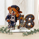 Geldgeschenk 18. Geburtstag Mann mit Teddy und personalisiertem Namen