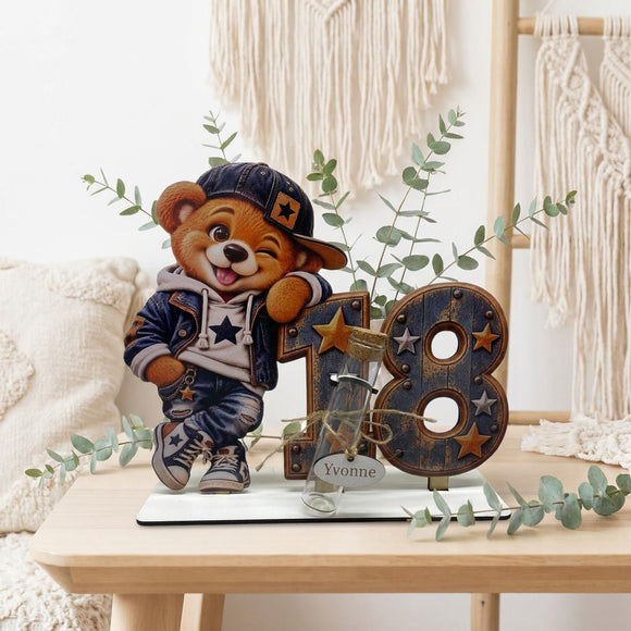 Geburtstagsgeschenk zum 18. für Jungen mit Teddy Sternen und Jeans-Look