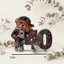 Geldgeschenk 40. Geburtstag Mann mit Teddy und personalisiertem Namen
