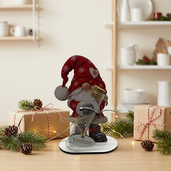 Geldgeschenk Weihnachten Wichtel mit personalisiertem Wunschnamen