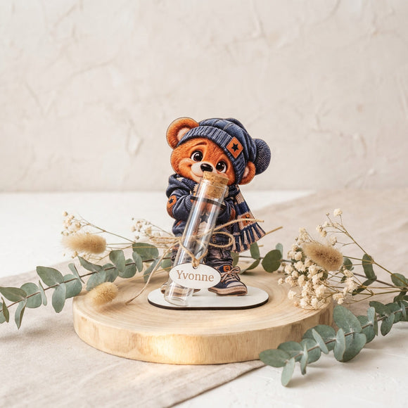 Geschenk für Mann mit süßem Teddybär und individuellem Namen