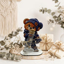 1. Geldgeschenk mit Name und Teddy in blauem Outfit mit Sternen