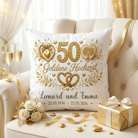 Geschenk Großeltern Goldene Hochzeit mit Namen und Datum