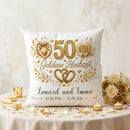 Geschenk zum 50. Hochzeitstag personalisiertes Kissen Goldene Hochzeit