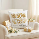 Geschenk zum 50. Hochzeitstag personalisiertes Kissen