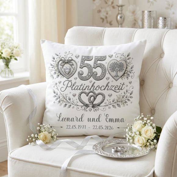 Geschenk für 55 Jahre Ehe personalisiert mit Namen und Datum
