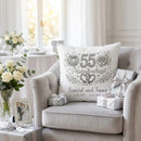 Hochzeitsjubiläum Geschenk Platinhochzeit personalisiertes Kissen