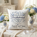Individuelles Geschenk für die Porzellanhochzeit im eleganten Blau-Weiß-Design