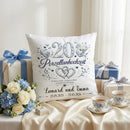 Geschenk für Freunde zum 20. Hochzeitstag mit personalisiertem Kissen