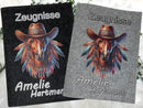 Zeugnismappe Pferd personalisiert – mit Name & Western-Motiv | Filzhülle für Mädchen-2