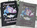 Personalisierte Zeugnismappe Meerjungfrau & Einhorn – A4 Filzmappe-2