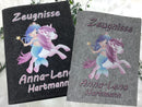 Zeugnismappe Geschenk Einschulung – personalisiert mit Einhorn & Meerjungfrau – Mädchen A4 Filzmappe mit Name – Schulanfang-2