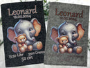 U-Heft Hülle Elefant & Teddy – personalisiert mit Name & Geburtsdaten-2
