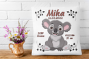 Personalisiertes Kissen zur Geburt – Koala mit Geburtsdaten – Geschenk für Jungen & Mädchen-2