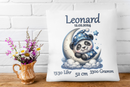 Personalisiertes Kissen zur Geburt – Panda auf Mond & Wolken-2