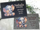 Windeltasche mit Namen – Personalisiert mit Elefant & Bär – Geschenk zur Geburt aus Filz-2