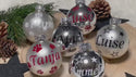 Weihnachtskugel mit Name | Christbaumkugeln Glas Silber personalisierte Christbaumkugel | Weihnachtskugeln personalisiert | Geschenkidee