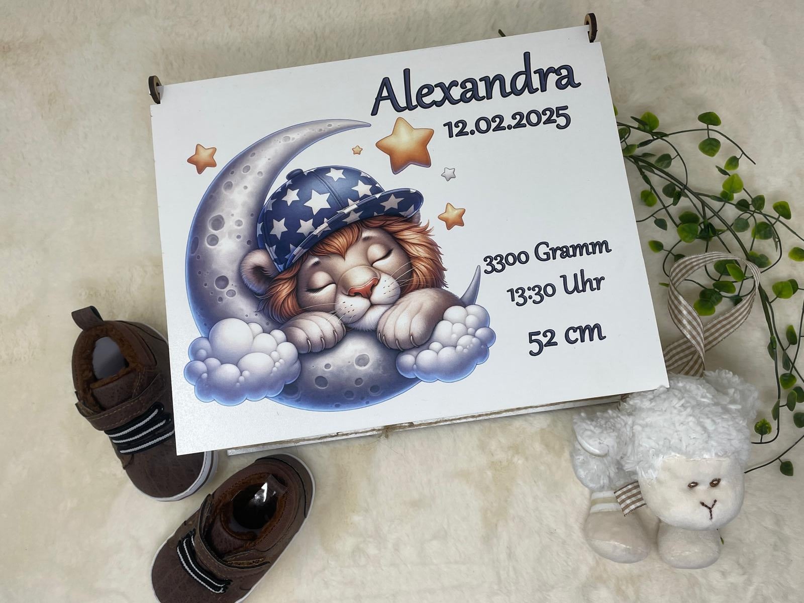 Erinnerungsbox baby andenken löwe
