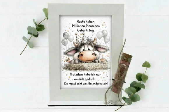 Geldgeschenk zum Geburtstag Bilderrahmen mit Vase