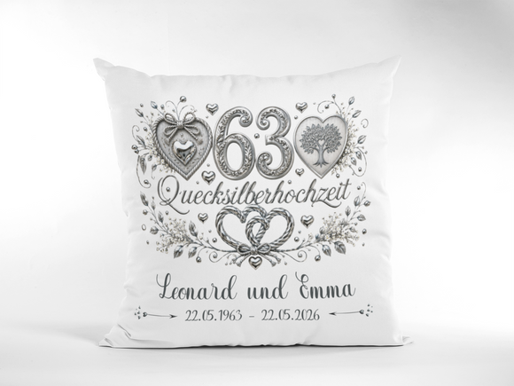Geschenk 63 Jahre Ehe personalisiert mit Namen und Datum