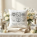 Quecksilberhochzeit Geschenk mit verschlungenen Herzen und großer 63