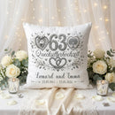 Geschenk Quecksilberhochzeit personalisiertes Kissen zum 63. Hochzeitstag