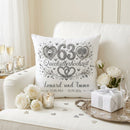 Geschenk Quecksilberhochzeit personalisiertes Kissen