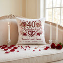 Geschenk Rubinhochzeit personalisiertes Kissen