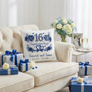 Saphirhochzeit Kissen personalisiert als romantisches Hochzeitsjubiläum Geschenk