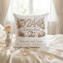 Satinhochzeit Kissen personalisiert als romantisches Hochzeitsjubiläum Geschenk