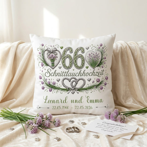 Geschenk 66 Jahre Ehe personalisiert mit Namen und Datum