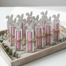 Osterhase Schokoriegelhalter als dekoratives Gastgeschenk