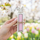 Osterhase Schokoriegelhalter mit Brillen-Motiv auf hellem Hintergrund