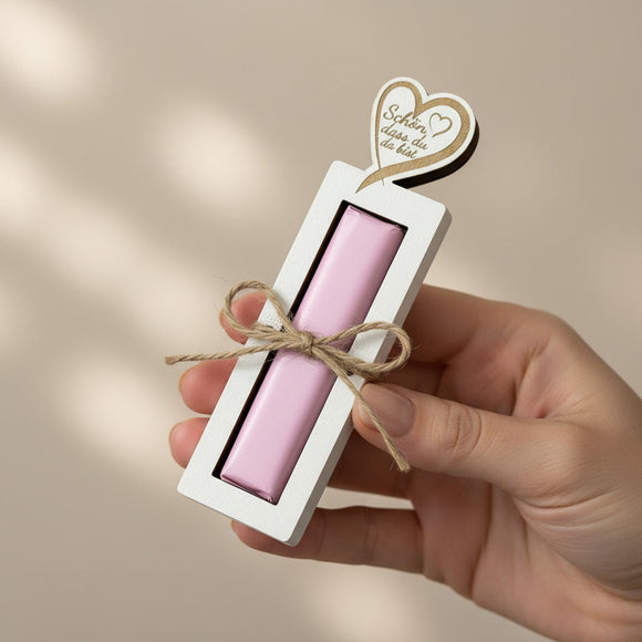 Personalisierter Schokoriegelhalter für Taufe oder Geburtstag