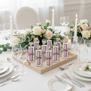 Holz Schokoriegelhalter mit Name als Tischdeko für Feier