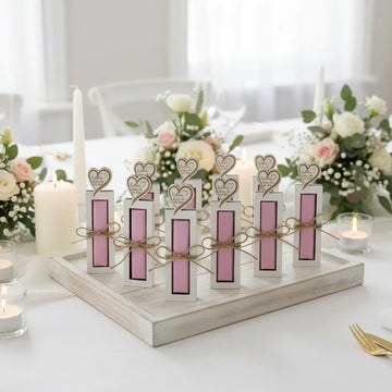 Gastgeschenk personalisiert Schokoriegelhalter aus Holz mit Herzgravur „Schön dass du da bist“