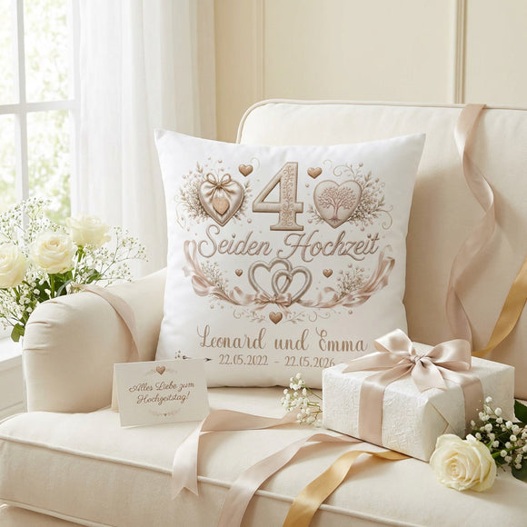 Romantisches Geschenk zur Seidenhochzeit mit individueller Personalisierung