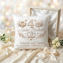 Geschenk Seidenhochzeit – personalisiertes Kissen mit Namen und Datum zum 4. Hochzeitstag