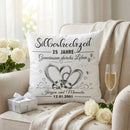 Dekokissen zur Silberhochzeit mit Namen und Hochzeitsdatum personalisiert