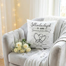 Geschenk Silberhochzeit personalisiert als Kissen mit Namen