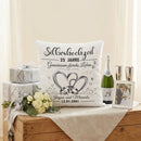 Kissen mit Namen und Datum als persönliches Silberhochzeit Geschenk