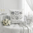 Silberhochzeit Geschenk für Eltern mit elegantem silbernem Motiv
