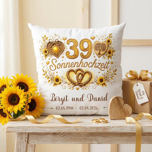 Romantisches Geschenk zur Sonnenhochzeit mit individueller Personalisierung